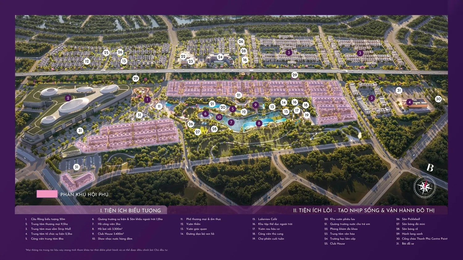 Mặt bằng tiện ích tại Thanh Phú Centre Point