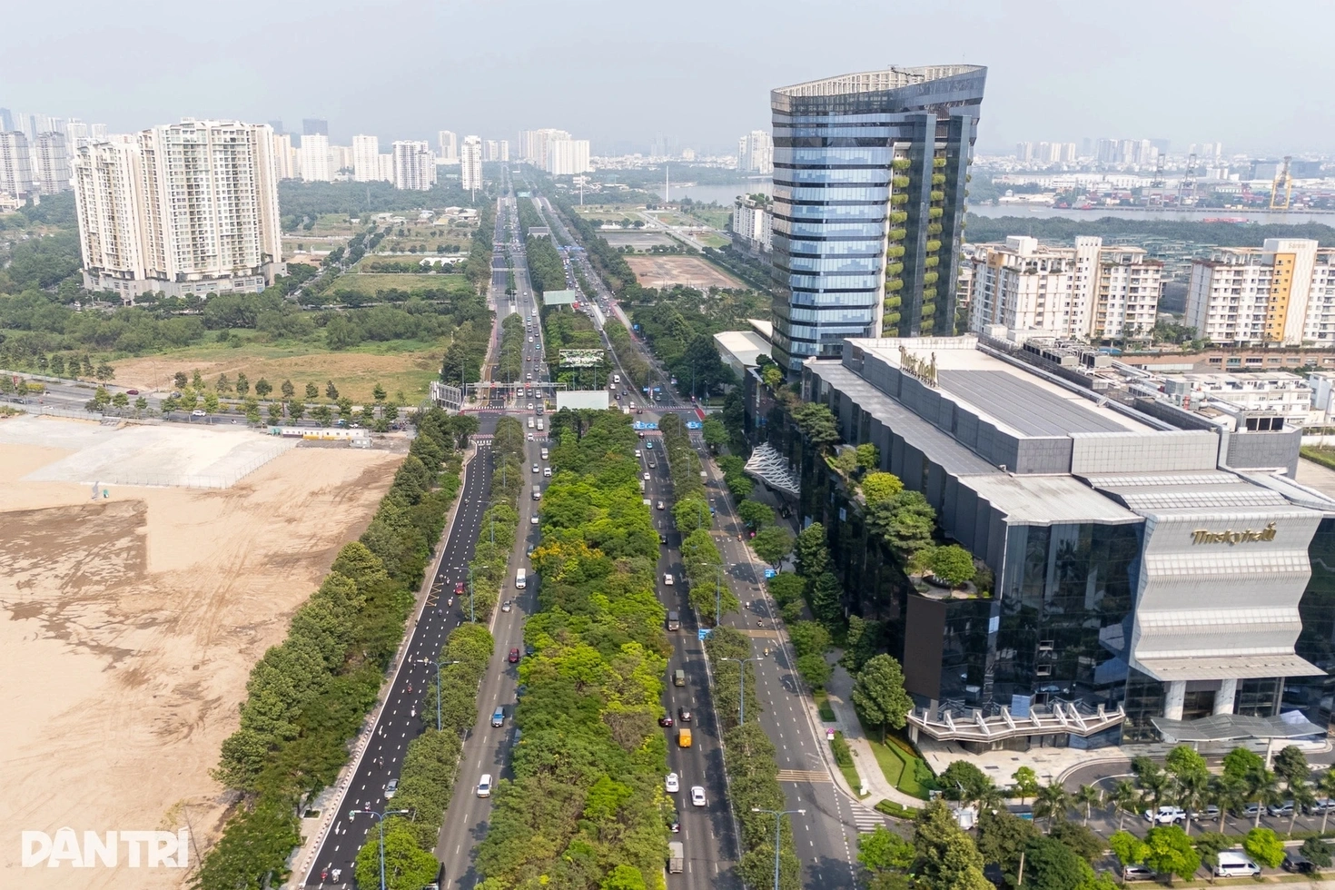 Vị trí ga ngầm Cung thiếu nhi dự kiến đặt tại nút giao Mai Chí Thọ - Nguyễn Cơ Thạch