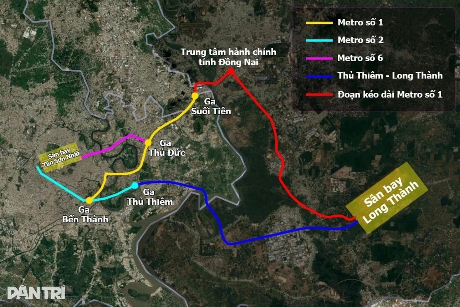 Metro số 2 đoạn Bến Thành - Thủ Thiêm là mắt xích quan trọng của trục đường sắt kết nối trung tâm TPHCM với sân bay Long Thành